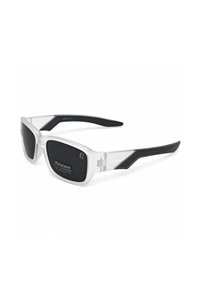 CARTER & CLAIRE Frosted White Black UV400 Polarized Men’s Rectangular Sunglas...