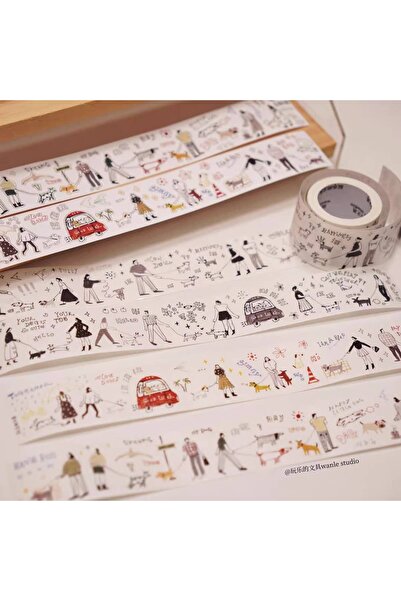 İthal K20-Wanle studio 100cm kopek gezdiriyorum washi tape auto-tăiată