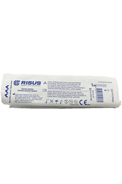 Risus İğnesiz Enjektör 1 ml Kilitli Vidalı Steril (200 Adet)