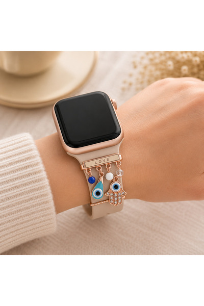 Anadolu Aksesuar Apple Watch Uyumlu Akıllı Saat Kordon Süsü Charm Kayış Akses...