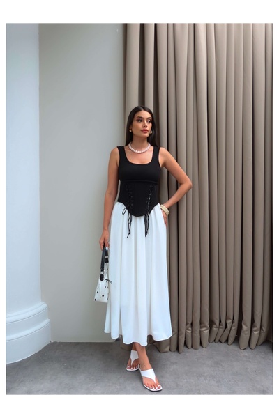 ESRAHELVACI Corsage-Embellished Midi Dress