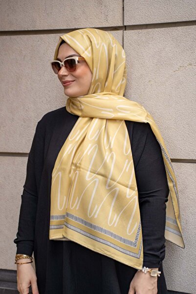 Şarba VENA PAMUK İPEK ŞAL - SARI - 70X200