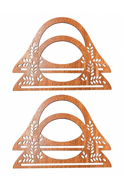 aladepo Wooden 3 mm Mdf Bag Handle Oak (2 Pairs) (25 X 13) cm