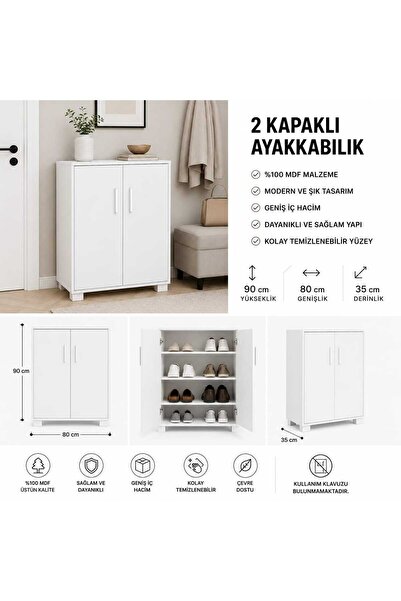 Dolapciyiz 2 kapaklı ayakkabılık