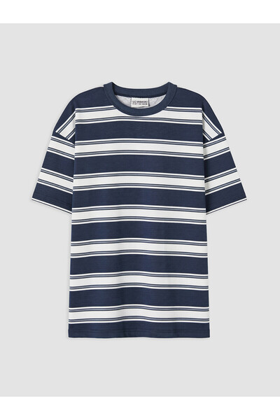 LC Waikiki Vizyon New Season Crew Neck Striped Boys' T-Shirt