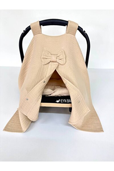 Puro Cotone 100% Cotton 4 Layer Muslin Stroller Cover Beige