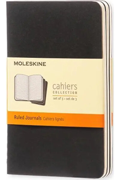 Moleskine Caiet 9x14 liniat 32K (3 bucăți)
