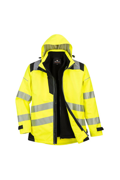 PORTWEST Jachetă de lucru 3 în 1 PW365YBR Galbenă L
