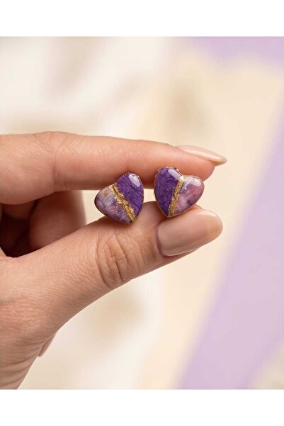 Dodemert Home Pavlonya Daisy Purple Dreams Series Heart Polymer Clay & Epoxy ...