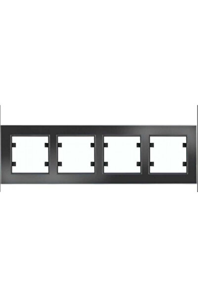 hager Ramă orizontală din sticlă Lumina passion 4 ori negru (WL9241)