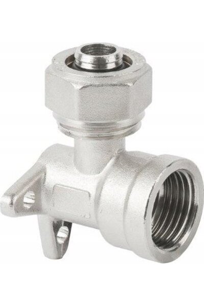 Hydroland Conector din aluminiu pentru țevi, PEX, montaj pe perete, 16 x 1/2 ...