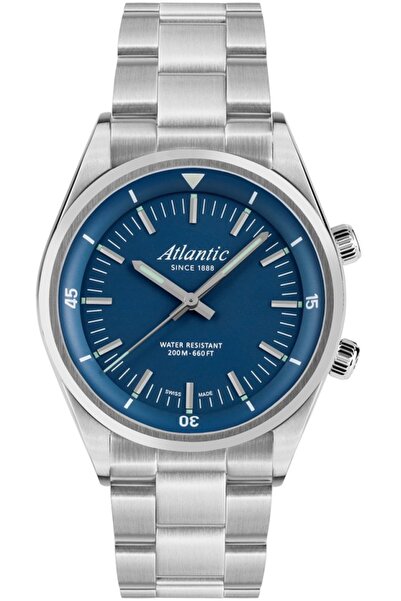 Atlantic Ceas bărbătesc 73375.41.51 — albastru marin, clasic, rezistent la apă.