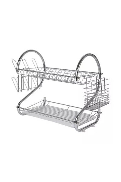 OEM Dish Drying Rack - 2 Levels, 38 x 25 cm, Stainless Steel