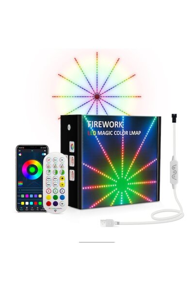 BOMSTOM Bandă LED, Bomstom, Bluetooth/USB, Control prin telecomandă/telefon, ...