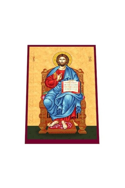 OEM Icoană cu Sfântul Salvator pe Tron imprimată pe MDF A5