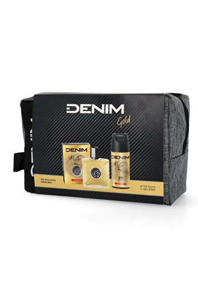 Denim Gold Set Λοσιόν για μετά το ξύρισμα 100ml, Αποσμητικό Σπρέι 150ml & Νεσ...