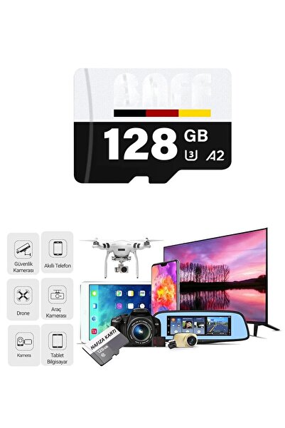 TRCharger 128GB Micro SD Hafıza Kartı U3 A2 Yüksek Hızlı Kamerası ve WiFi Kam...