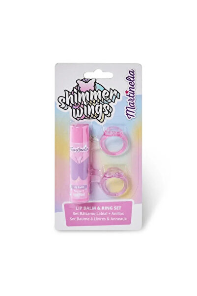 Martinelia Σετ Λιπ Μπαλμ  "Shimmer Wings " 4γρ. Ρασμπέζι & 2 x Δαχτυλίδια Ροζ...