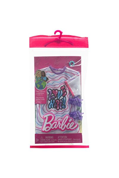 Barbie Βραδινό Ντύσιμο: Μπλούζα-Φόρεμα, Παπούτσια Love Happy & Μωβ (HRH38)