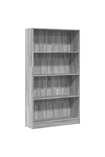 vidaxl Bibliotecă, gri sonoma, 80x24x143 cm, lemn prelucrat