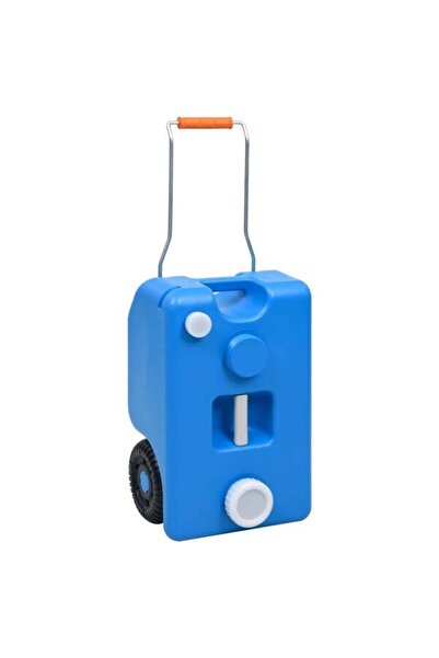 vidaxl Rezervor de apă cu roți pentru camping, albastru, 25 L