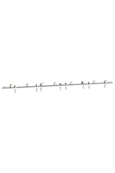vidaxl Set feronerie ușă glisantă, argintiu, 400 cm, oțel inoxidabil