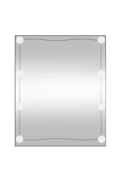 vidaxl Oglindă de perete cu lumini LED 50 x 60 cm, dreptunghiulară, din sticlă