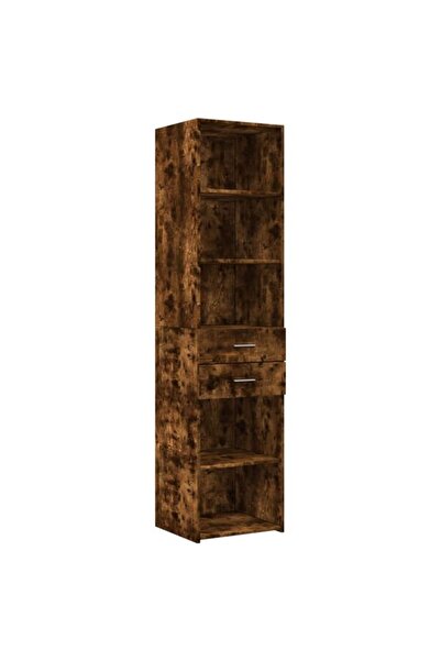 vidaxl Dulap înalt, stejar afumat, 45 x 42.5 x 185 cm, lemn prelucrat