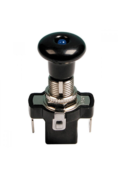Lampa Διακόπτης Push-Pull On/Off με Μπλε LED 12V Γενικής Χρήσης Μαύρο