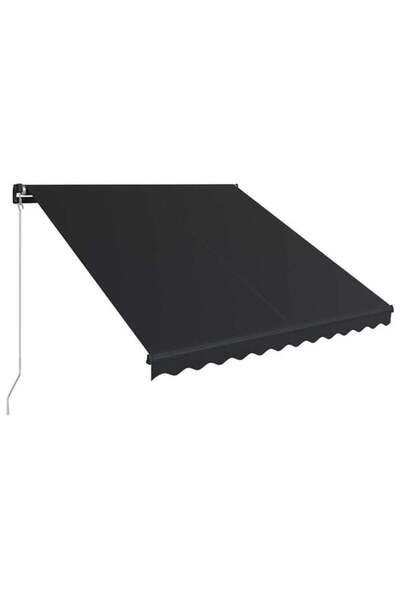 vidaxl Copertină retractabilă manuală, Antracit, 350 x 250 cm