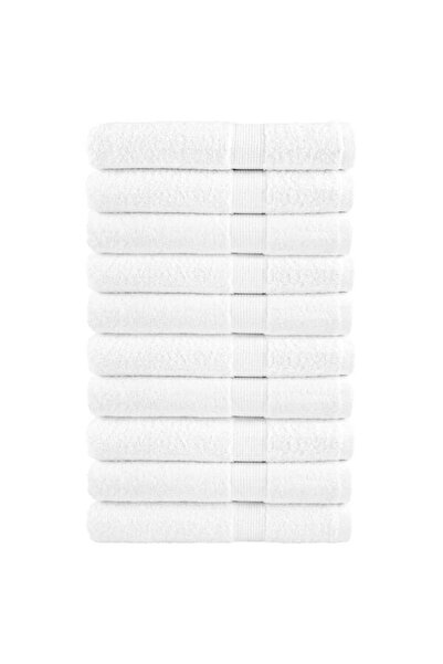 vidaxl Prosoape de saună premium, SOLUND 10 bucăți albe 80 x 200 cm 600 gsm