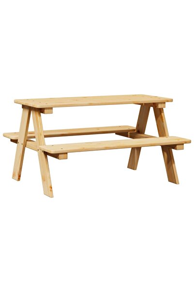 vidaxl Masă pentru copii cu bănci „IRUN” 90x79,5x50 cm lemn masiv