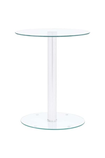 vidaxl Măsuță de cafea, transparentă, 40 cm, sticlă securizată