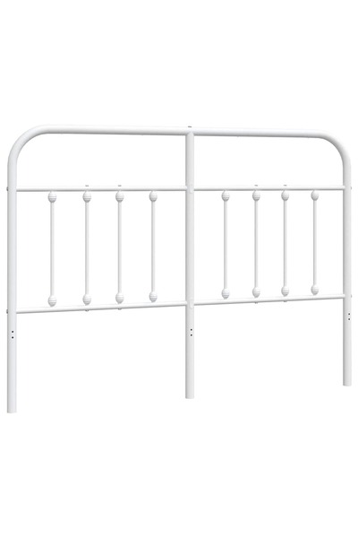 vidaxl Tăblie de pat de schimb metalică, alb, 150 cm