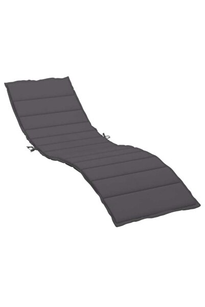 vidaxl Pernă pentru șezlong, antracit, 200 x 60 x 3 cm, țesătură oxford