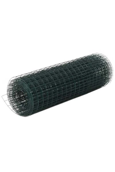 vidaxl Plasa de gard pentru găini, verde, 10 x 0,5 m, oțel cu strat de PVC