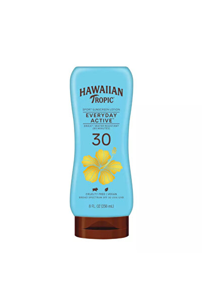 Hawaiian Tropic Sports Sunscreen Lotion With SPF 30 Everyday Active Sweat & W...