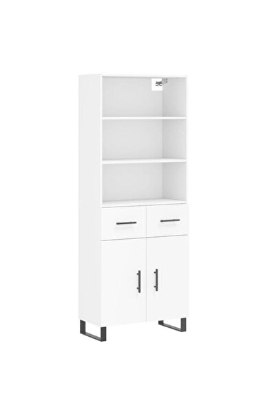 vidaxl Dulap înalt, alb, 69.5 x 34 x 180 cm, lemn prelucrat