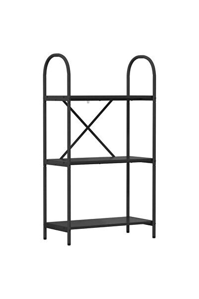 vidaxl Raft pentru cărți Stejar Negru 60 x 30 x 109 cm Lemn compozit