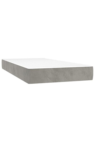 vidaxl Saltea cu arcuri buzunar, fermitate medie, gri deschis, 80x200x20 cm, ...