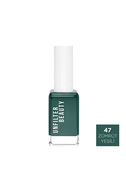 Unfilter Beauty Oje Zümrüt Yeşili 47 — Uzun Süre Kalıcı, Hızlı Kuruyan, Parla...