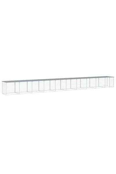 vidaxl Coteț de găini cu acoperiș gri deschis 1003 x 98 x 90 cm Oțel galvanizat