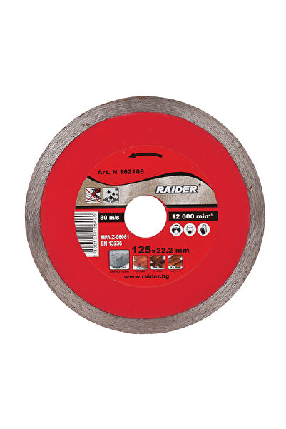 Raider Δίσκος κοπής διαμαντιού συνεχούς ροής 110MM 162123