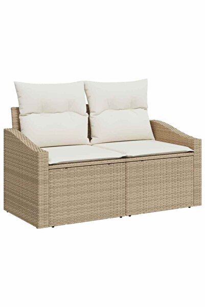 vidaxl Canapea de grădină cu pernă 123 x 62 x 69 cm poliratan