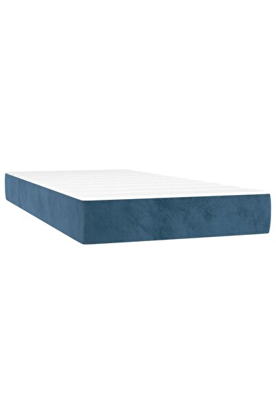 vidaxl Saltea cu arcuri buzunar, fermitate medie, albastru închis, 100x200x20...