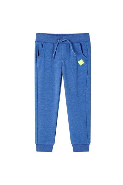 vidaxl Pantaloni de trening pentru copii, Albastru melanj, 116