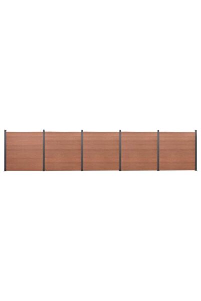 vidaxl Set panouri gard, maro, 872 x 186 cm, WPC
