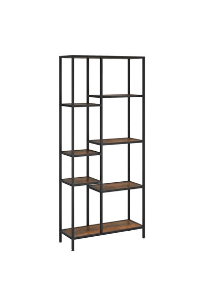 vidaxl Bibliotecă, 80x30x180 cm, oțel și lemn prelucrat
