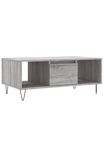 vidaxl Măsuță de cafea, gri sonoma, 90x50x36,5 cm, lemn prelucrat