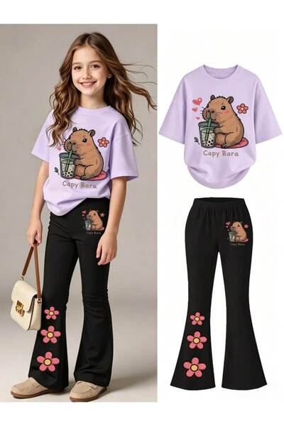 VESTIR BIEN Printed Children's Spanish Style Top and Bottom Set Cotton